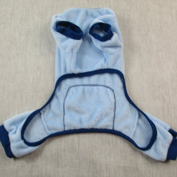 Dog Pajamas M Blue Nap Expert Soft Cozy Fleece Warm Pet Outfit Sleepwear Clothes - Picture 5 of 9